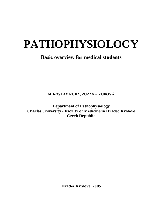 Cover PATHOPHYSIOLOGY  Basic overview for medical students